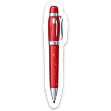 red glitter office supplies sticker