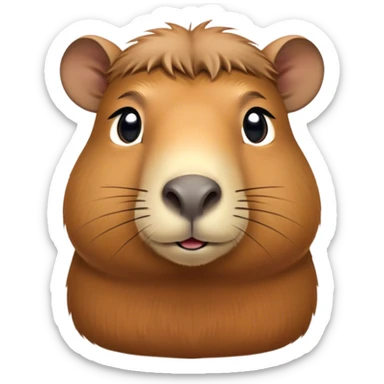 Cinematic Noble Capybara Portrait Emoji, Poised and serene, with a robust, rounded build covered in soft, earthy fur and gentle, wise eyes, Simplified yet sharp and sophisticated features, highly detailed, glowing with a warm, natural glow, high shine, intelligent and calm, stylized with an air of understated authority, focused and attentive, soft glowing outline, capturing the essence of a watchful and confident guardian that feels as though it could step out of the screen with effortless authority! sticker