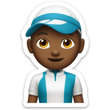 Young tennis player sticker