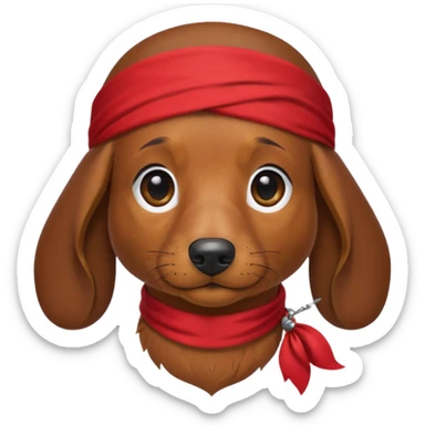 Perro salchicha pirata sticker