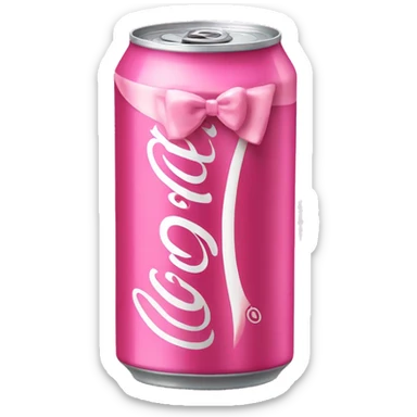 Pink Diet Coke can with pink bow sticker