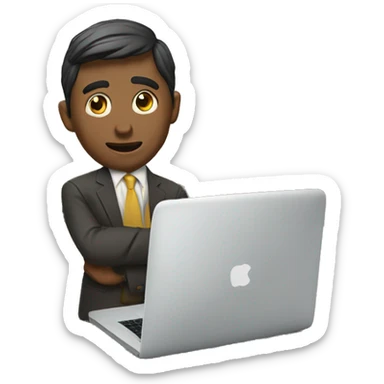 the lost intern with a question mak sticker