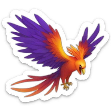Phoenix, minimalism, anima sticker