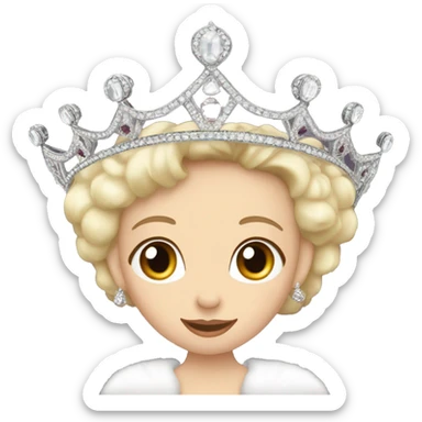 queen mary style tiara  sticker