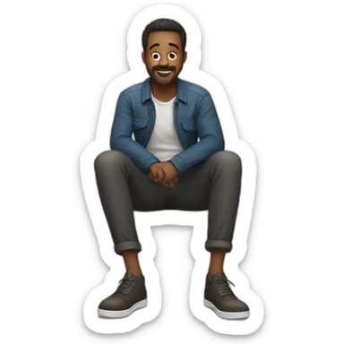 Man sitting on the floor sticker