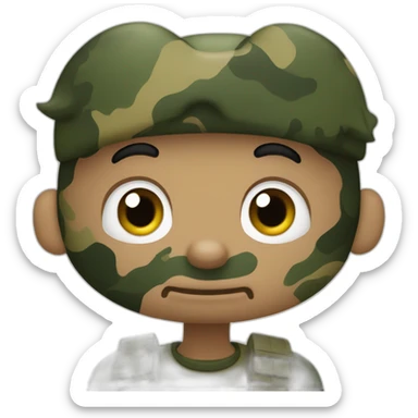 wild abonigen with camouflage on his face sticker