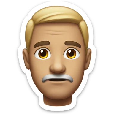 Judgmental face sticker