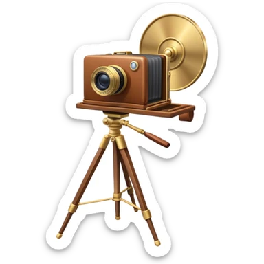 Cazneaux plate camera on tripod sticker