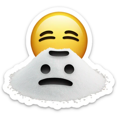 happy emoji with a pile of salt sticker
