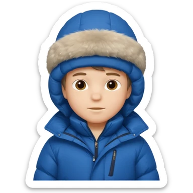 young boy in puffy winter coat











 sticker