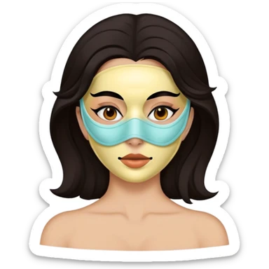 Una mujer con mascarilla  sticker
