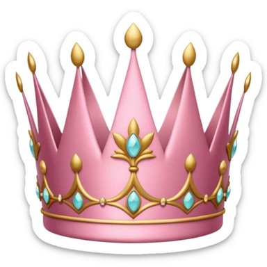 Coquette pink crown sticker