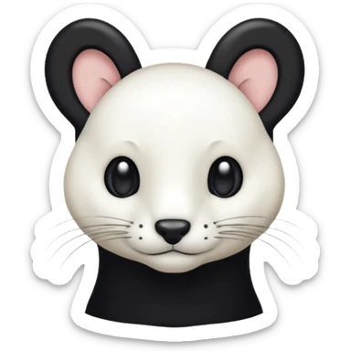 Emoji hermine du drapeau breton. Ne modifie par le design, je veux juste l'hermine en noir. Je te parle du petit symbole sticker