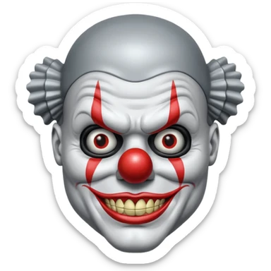 iron mike, the absurd clown ai clanker not unlike the terminator but funny and likeable sticker