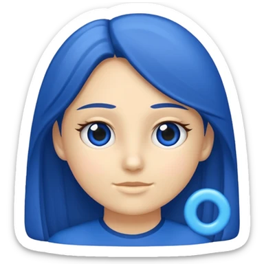 Una raya como ✔️ así pero azul y un círculo  sticker