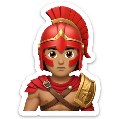  red helmet gladiator sticker