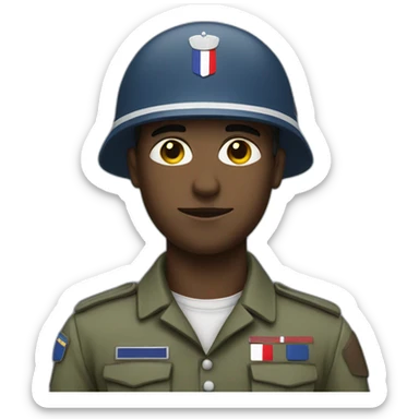 french airforce soldier sticker