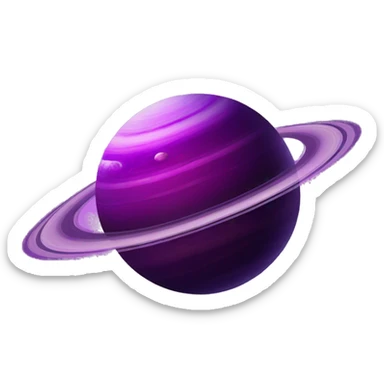 purple saturn planet sticker