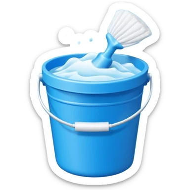 Bucket and cleaning product sticker