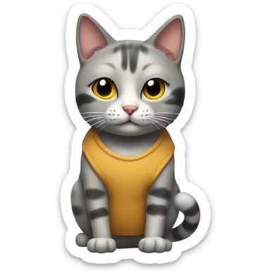 A cat fused with a house at the hip sticker