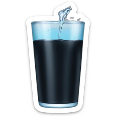 Black drink water sticker
