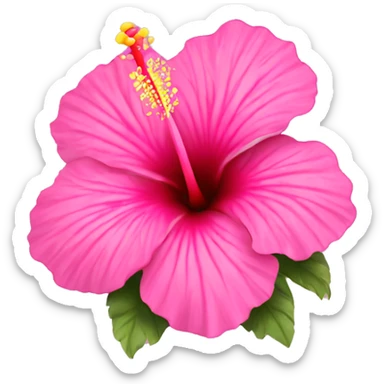 Hibiscus flower pink sticker