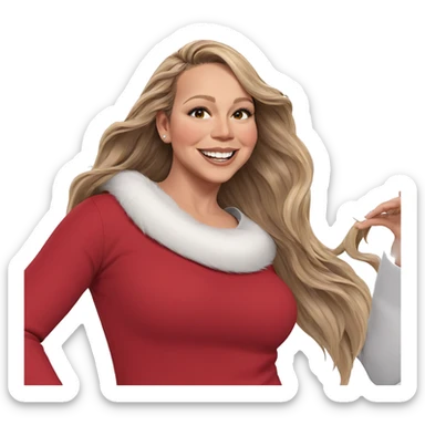 smiling girl with long hair sticker