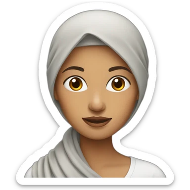 woman with a headscarf sticker