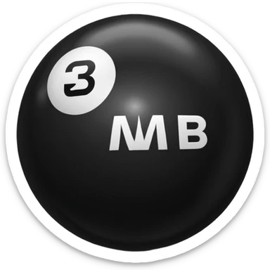 Black pull Ball with MB written on it. Nothing else no holes or anything  sticker