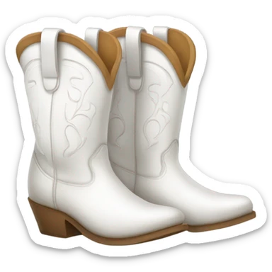 White cowgirl boots  sticker