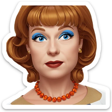 elegant girl with blue eyes sticker