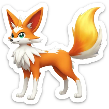  Delphox-Braixen-Fakemon Full body sticker