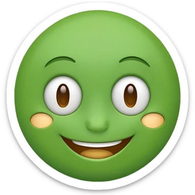 green emoji with many extensions, not jsut circle sticker