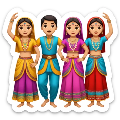 Ajrak sindh celebration sindhi dancing sticker