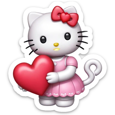 Hello kitty heart sticker