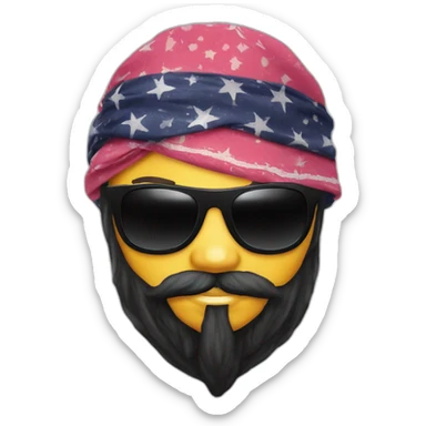 Randy savage baby head sunglasses bandana beard sticker