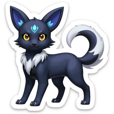 Delcatty-Umbreon-Absol-Sprigatito-fusion, full body sticker
