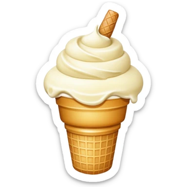 Vanilla ice cream sticker