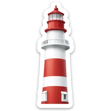 red and white lighthouse sticker