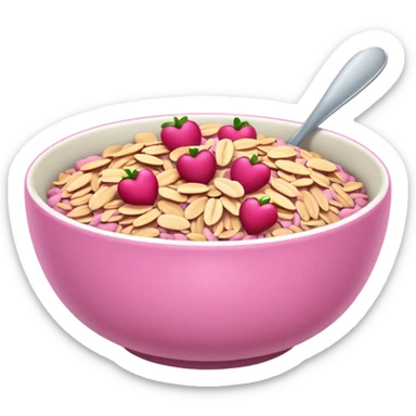 pink  oats bowl sticker