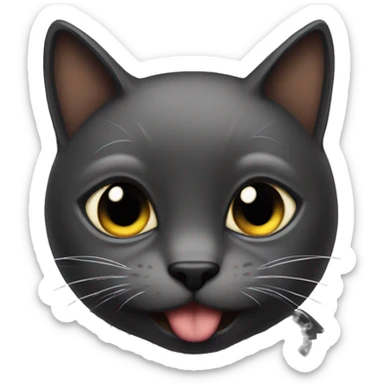 Gato preto fofo sticker