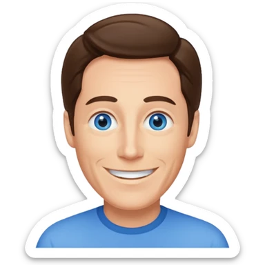 Andy Williams with blue eyes sticker