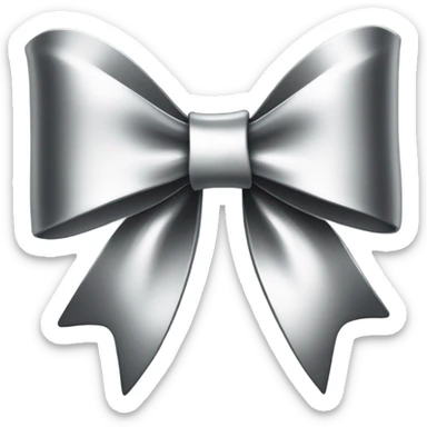 Silver bow sticker