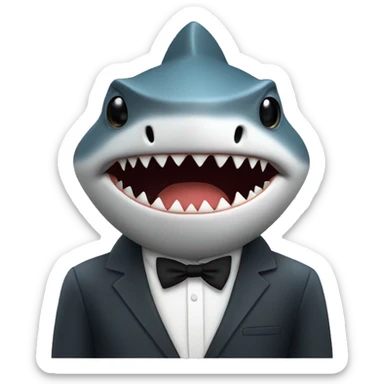 shark smokes cigarette sticker