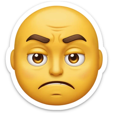 Disgusted face emojis sticker