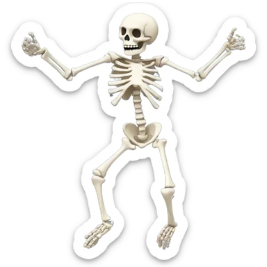 Skeleton dancing  sticker