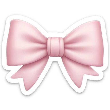 Pale Pink bow sticker