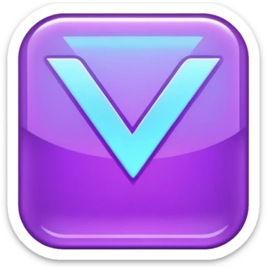 holographic purple checkmark sticker