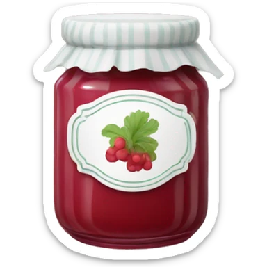 Jar of rhubarb jam  sticker