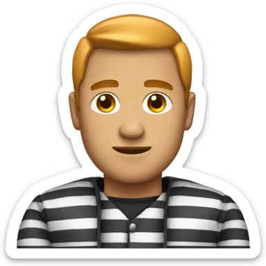 Man wearing a jail coat sticker